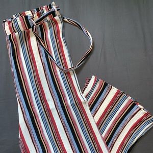 Forever 21 XL Striped Paperbag Pants